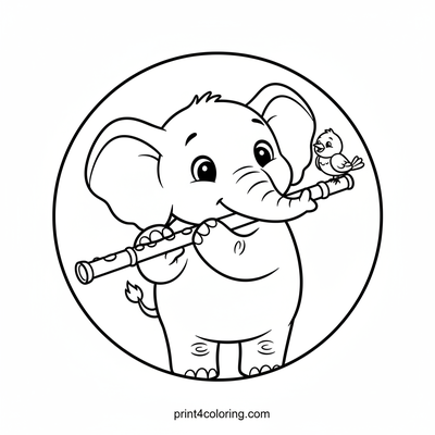 Flute coloring pages preview
