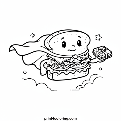 Captain Crust's Speedy Delivery - free printable coloring page