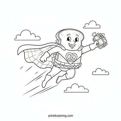 The Amazing Flying Sandwich Delivery! - free printable coloring page