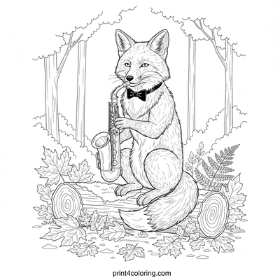 The Forest Maestro's Autumn Melody - free printable coloring page