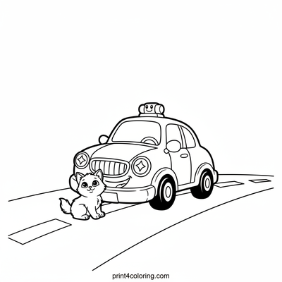 Friendly Patrol: The Kitten Rescuer! - free printable coloring page