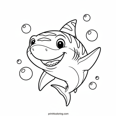 The Waving Tiger Shark's Friendly Smile