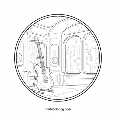 Electric Guitar coloring pages preview