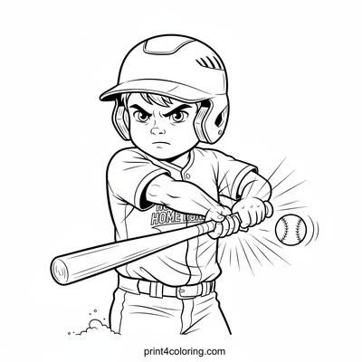 Grand Slam Glory: The Perfect Swing - free printable coloring page