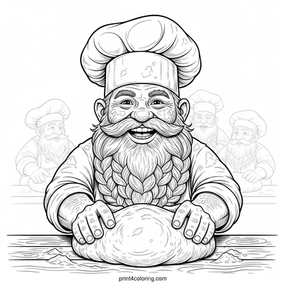 The Great Dwarf Bake-Off: Close-up Chaos! - free printable coloring page