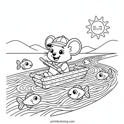 The Noodle River Explorer's Delicious Journey - free printable coloring page