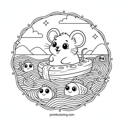 The Great Noodle River Adventure - free printable coloring page
