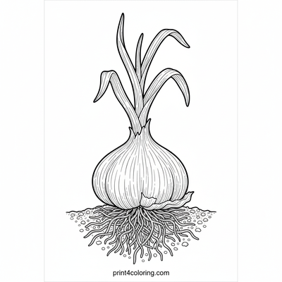 The Secret Life of Garlic: Rooted Wonders - free printable coloring page
