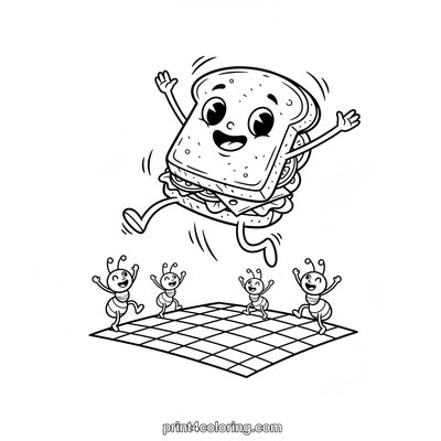 The Smiling Sandwich's Picnic Adventure