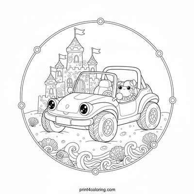 Little Buggy's Seaside Adventure - free printable coloring page