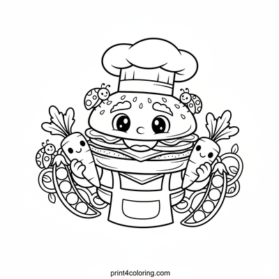 Burger Buddy's Magical Veggie Garden - free printable coloring page