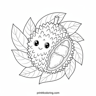 Durian's Sweet Secret - free printable coloring page