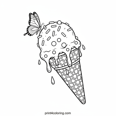Sweet Drips & Delicate Wings - free printable coloring page