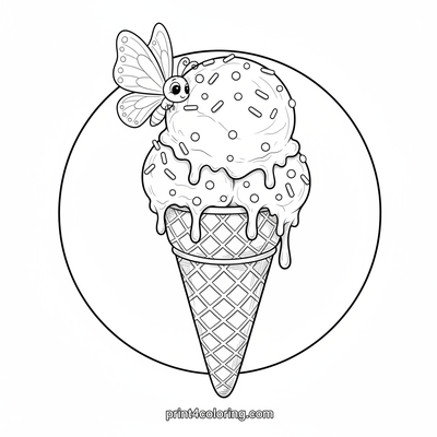 Sweet Meltdown: Butterfly's Delight - free printable coloring page