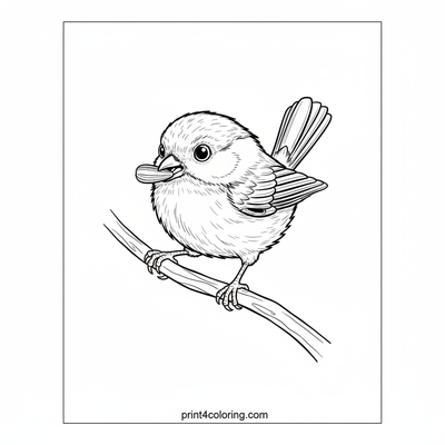 The Mighty Seed Carrier: Chickadee's Big Haul - free printable coloring page