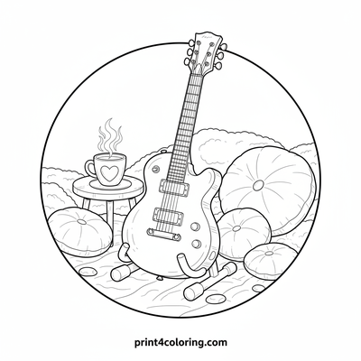 The Musician's Masterpiece: Classic Electric Guitar - free printable coloring page