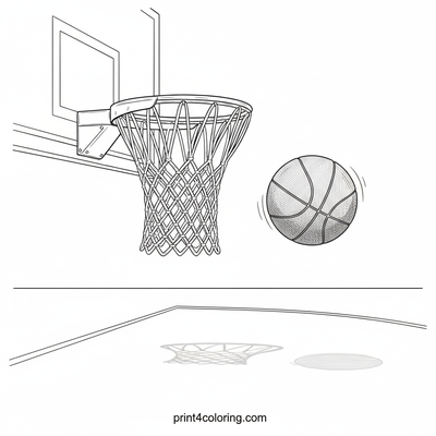 Swish! The Perfect Basket - free printable coloring page