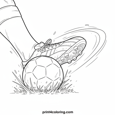 Precision Soccer Strike: The Perfect Kick - free printable coloring page