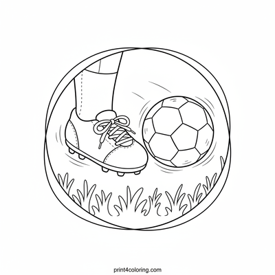 The Perfect Soccer Kick - free printable coloring page