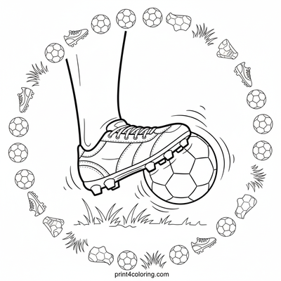 Soccer Superstar's Perfect Kick - free printable coloring page