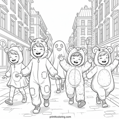 The Grand City Monster Mash Parade! - free printable coloring page