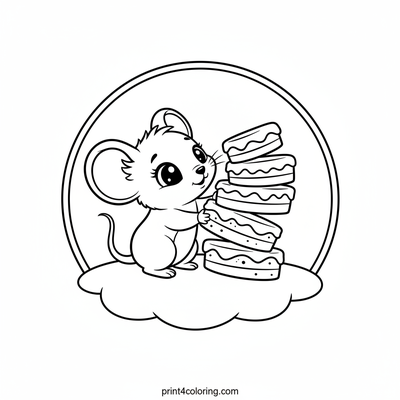 The Wobbly Cake Stack Adventure - free printable coloring page