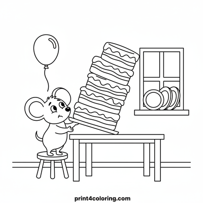 The Great Wobbly Cake Challenge - free printable coloring page