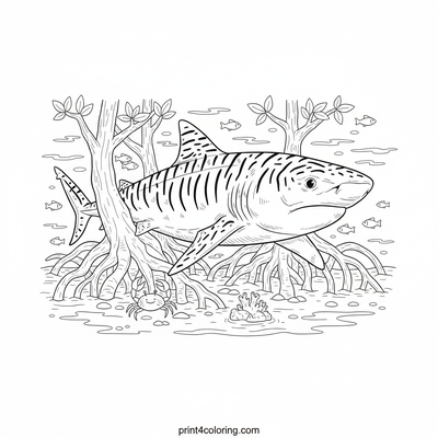 Mangrove Mystery: The Camouflaged Tiger Shark