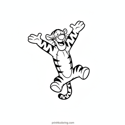 Tigger's Bouncing Blast! - free printable coloring page
