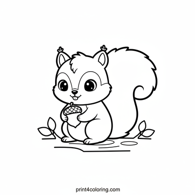 Baby Squirrel's Sweet Acorn Find