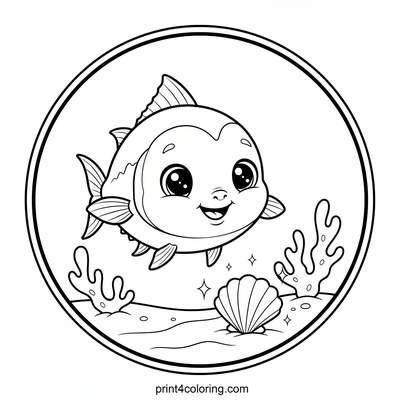 Tiny Tuna's Treasure Hunt - free printable coloring page