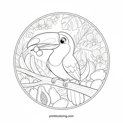 Toucan's Tropical Fruit Feast