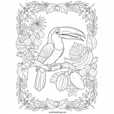 Toucan coloring pages preview