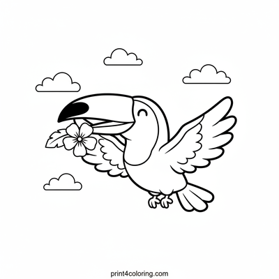 Happy Toucan's Tropical Flower Flight