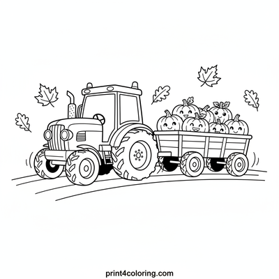 Autumn Harvest Haul - free printable coloring page