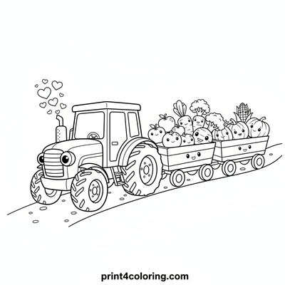 The Big Farm Harvest Haul - free printable coloring page