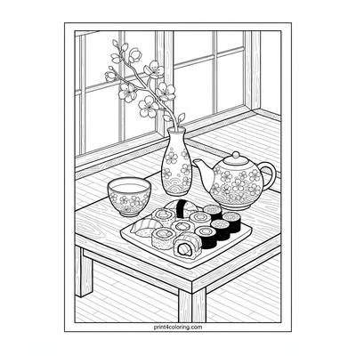 Elegant Japanese Tea & Sushi Feast