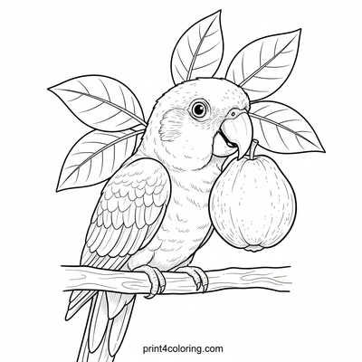 Tropical Treat Taster - free printable coloring page