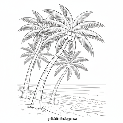 Sweeping Tropical Coconut Paradise