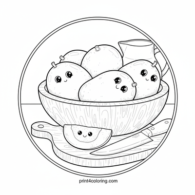 Mangoes coloring pages preview