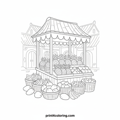 Pineapple coloring pages preview