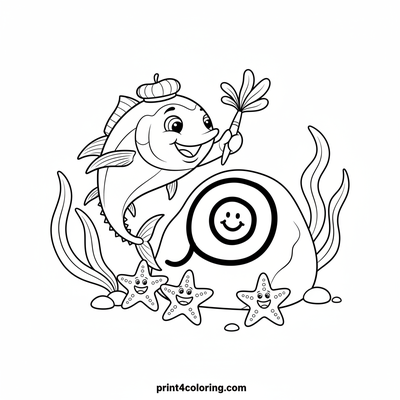 Fin-tastic Underwater Artist - free printable coloring page