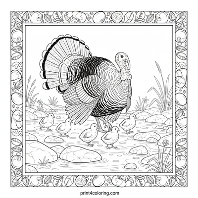 Turkey coloring pages preview