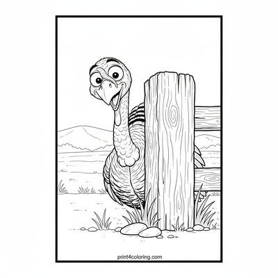 Peek-a-Boo Turkey Surprise! - free printable coloring page