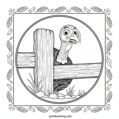 Curious Gobbler's Peek-a-Boo Fun - free printable coloring page
