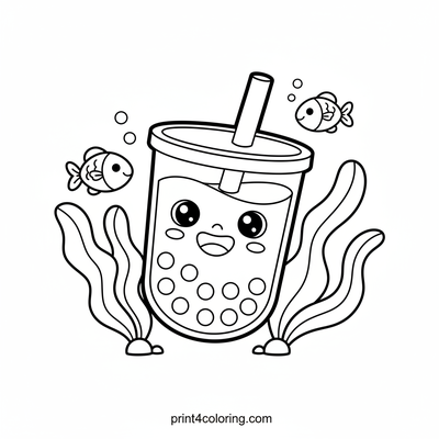 Boba's Magical Underwater Adventure - free printable coloring page