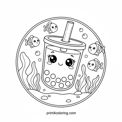 Cozy Boba's Ocean Adventure - free printable coloring page