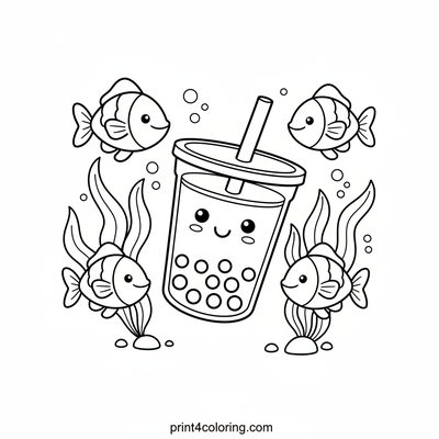 Boba's Magical Ocean Adventure - free printable coloring page