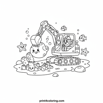 Bubble-Powered Reef Builder - free printable coloring page