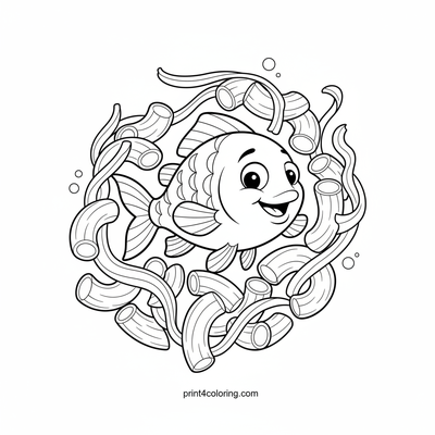 The Great Macaroni Reef Adventure - free printable coloring page